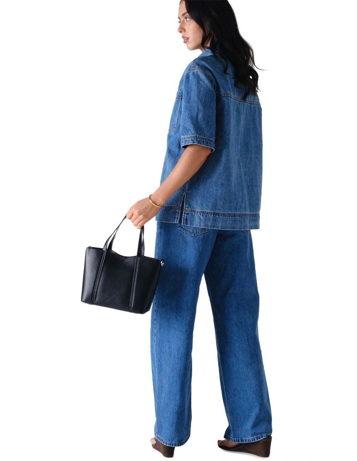 Val Small Tote in Black image 2