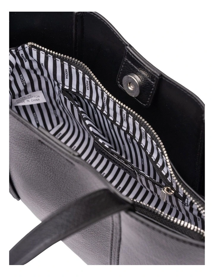Val Small Tote in Black image 4