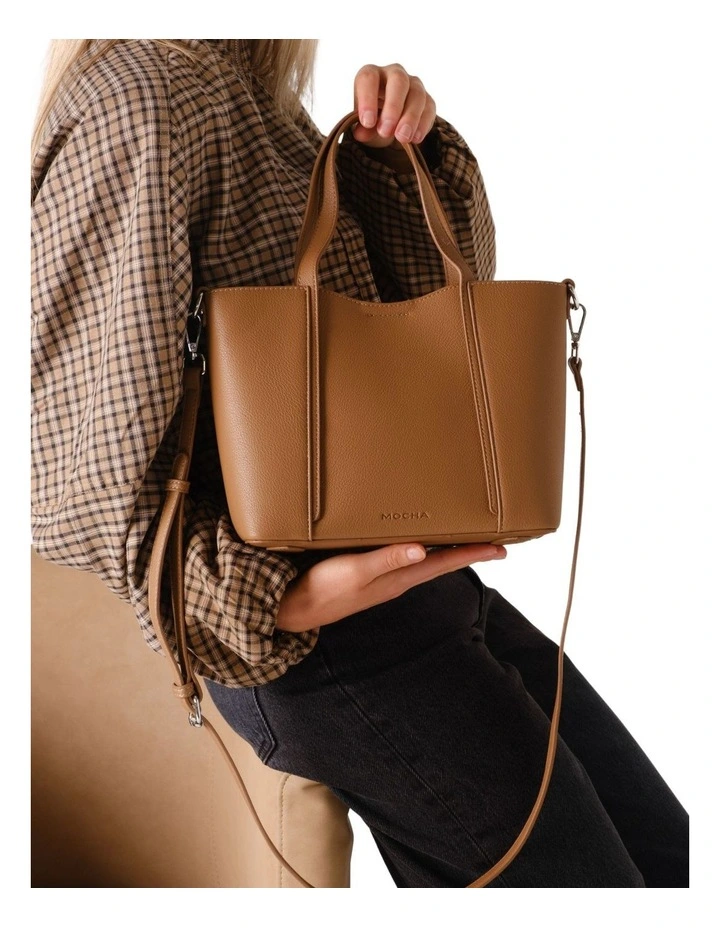 Val Small Tote in Taupe image 3