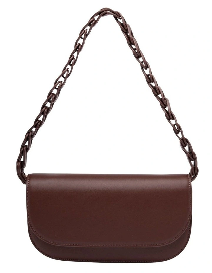 Avery Boxy Shoulder Bag in Chestnut image 1