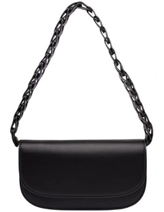Avery Boxy Shoulder Bag in Black