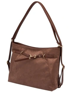 Stevie Belted Shoulder Bag in Mousse