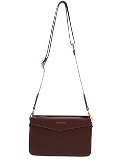 Tessa Tri-Boxy Crossbody in Chocolate