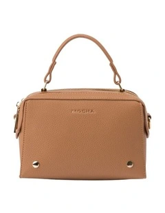 Sienna Stud Boxy Crossbody in Tan
