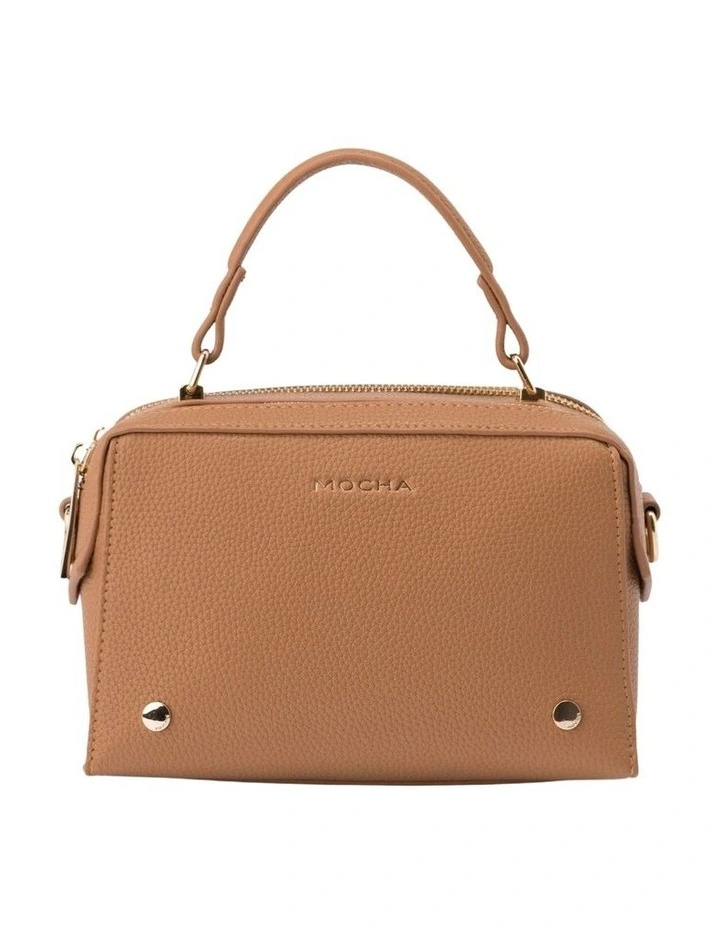 Sienna Stud Boxy Crossbody in Tan image 1