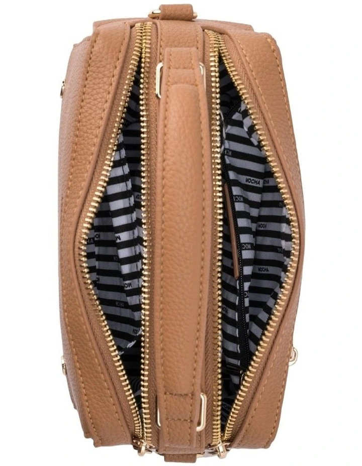 Sienna Stud Boxy Crossbody in Tan image 3