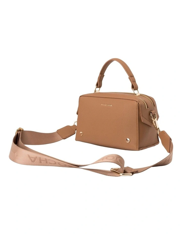 Sienna Stud Boxy Crossbody in Tan image 4