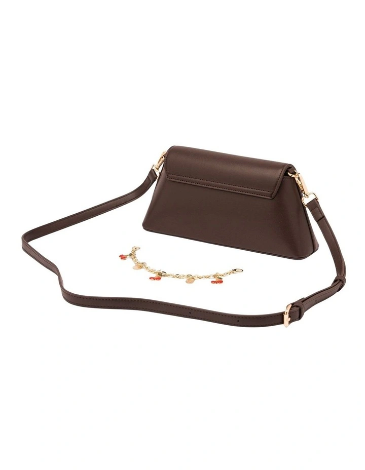 Ava Baguette Crossbody Bag in Burgundy image 3