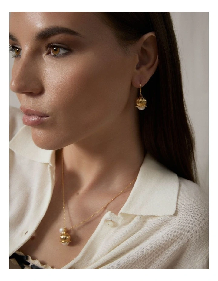 Mocha Zahar Melody Necklace in Gold image 2