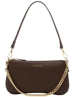 Mocha Cleo Double Shoulder Bag - Choc