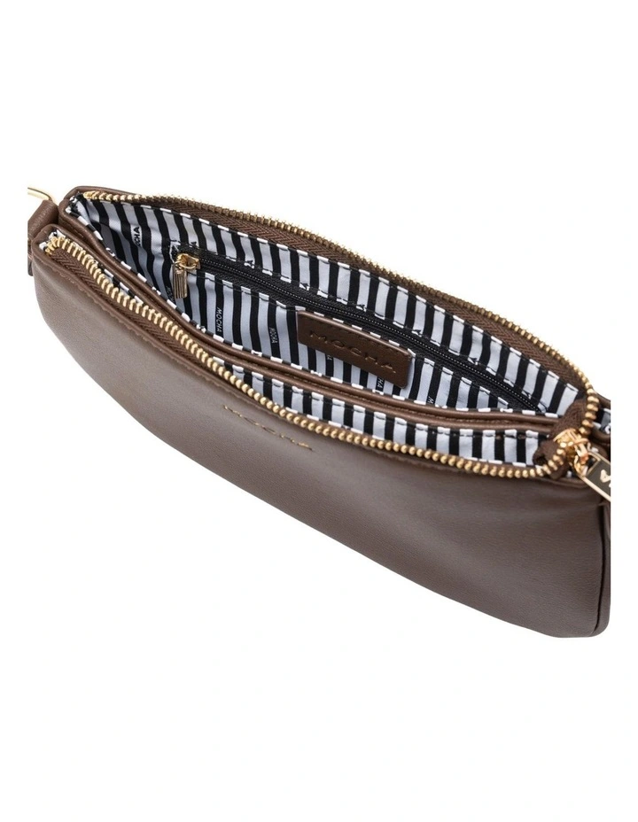 Mocha Cleo Double Shoulder Bag - Choc image 3