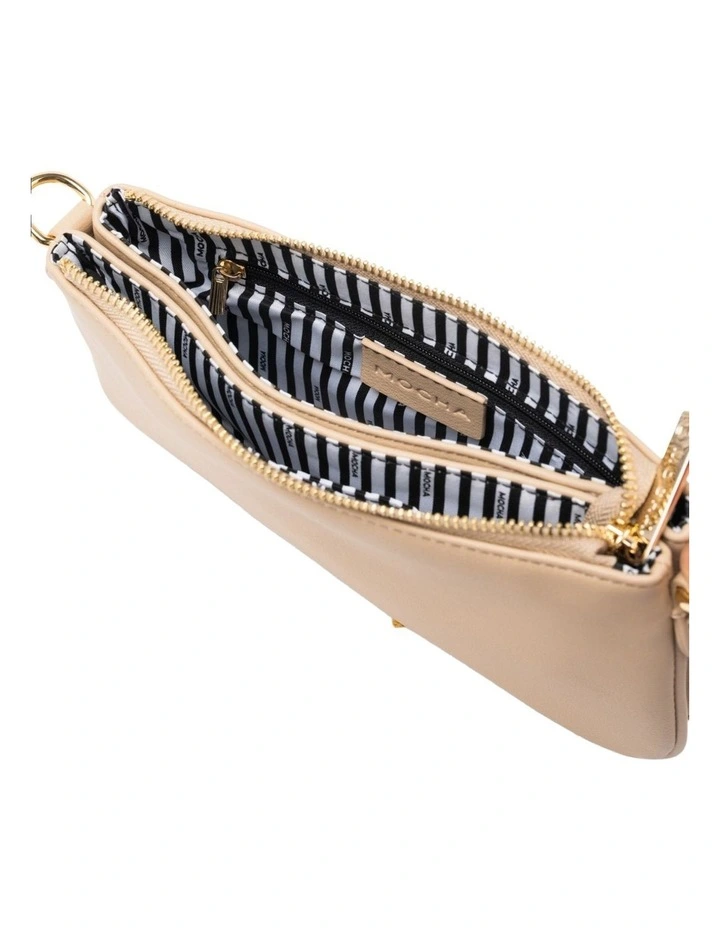 Mocha Cleo Double Shoulder Bag - Beige image 3
