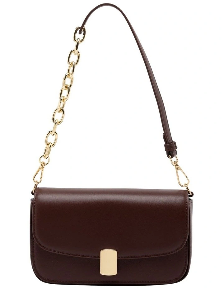 Mocha Cora Half-chain Crossbody Bag - Espresso image 1