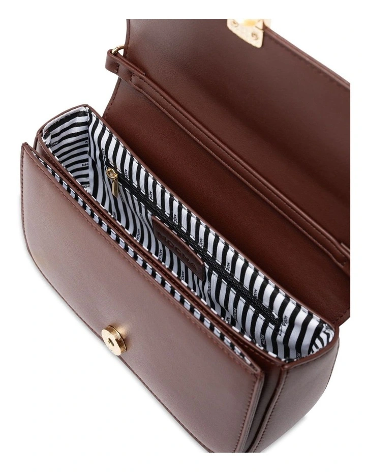 Mocha Cora Half-chain Crossbody Bag - Espresso image 3