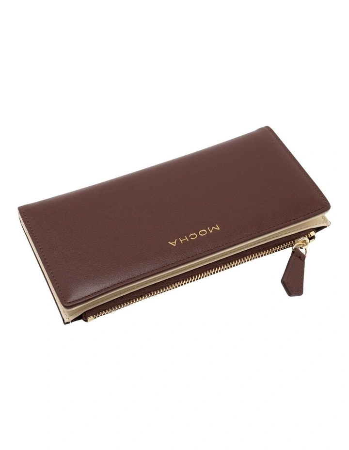 Mocha Classic Arya Wallet - Chestnut/Cream image 3