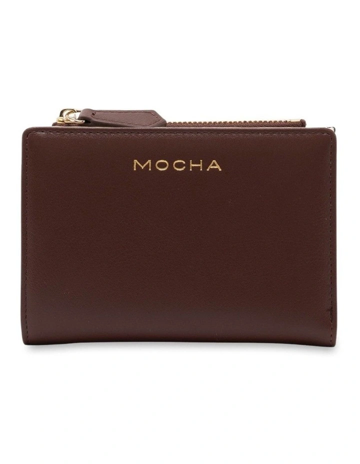 Mocha Small Classic Arya Wallet - Chestnut/Cream image 1