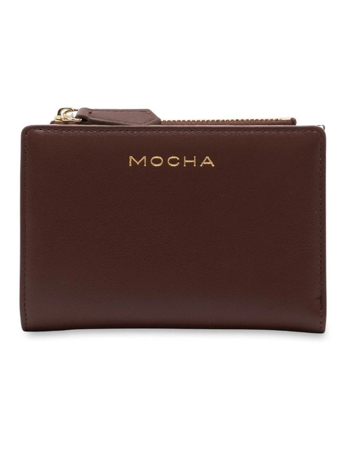 Mocha Small Classic Arya Wallet - Chestnut/Cream image 1