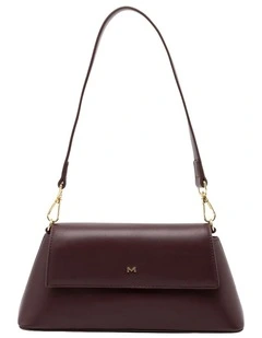 Mocha Ava Baguette Crossbody Bag - Fig