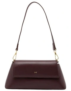 Mocha Ava Baguette Crossbody Bag - Fig