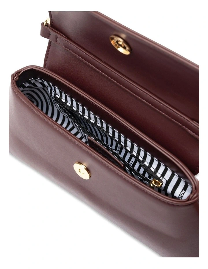 Mocha Ava Baguette Crossbody Bag - Fig image 3