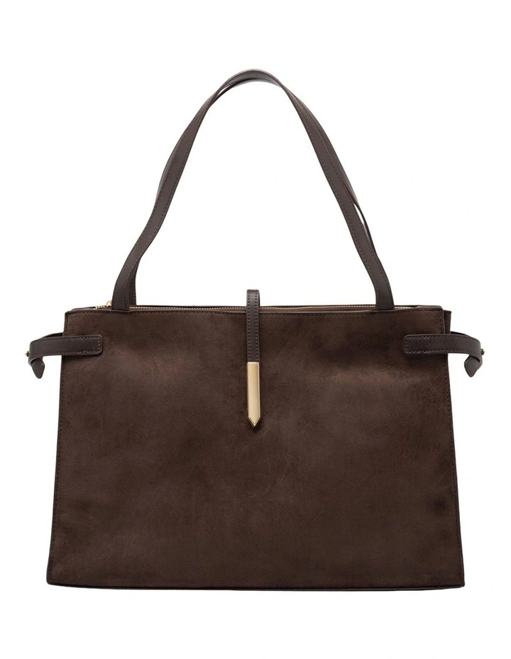 Mocha Renae Suede Tote Bag - Espresso image 1