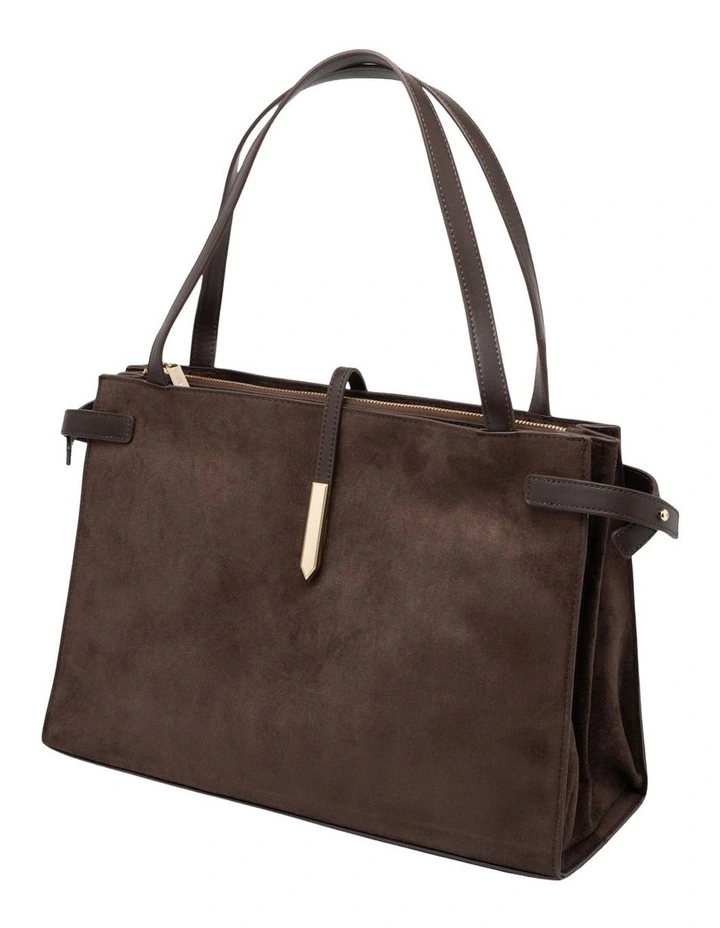 Mocha Renae Suede Tote Bag - Espresso image 2