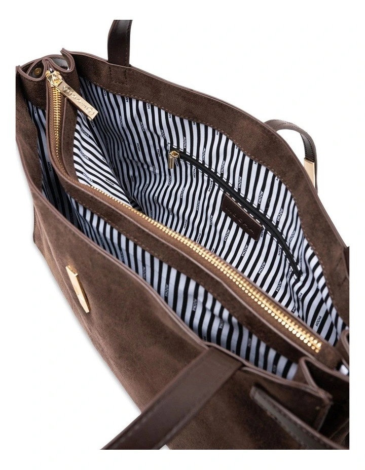 Mocha Renae Suede Tote Bag - Espresso image 3