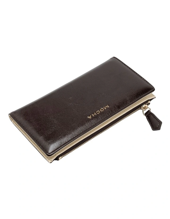 Mocha Classic Arya Wallet - Fig/Cream image 3