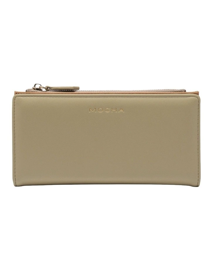 Mocha Classic Arya Wallet - Sage/Camel image 1