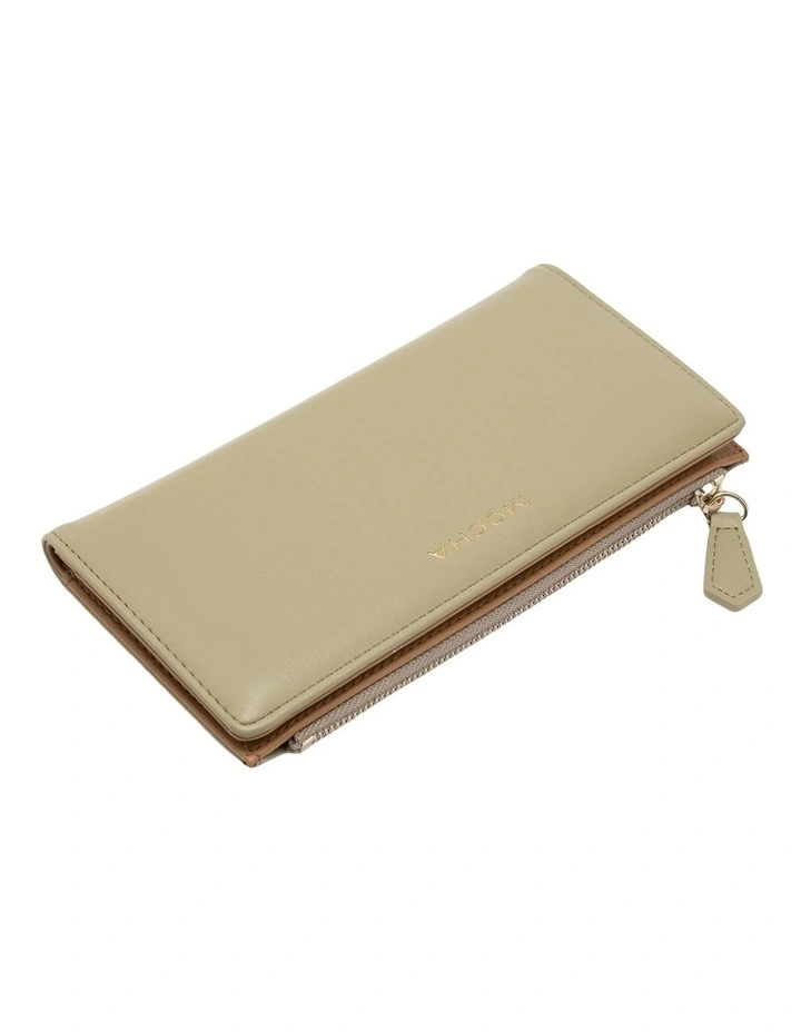 Mocha Classic Arya Wallet - Sage/Camel image 3