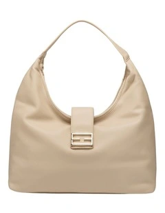 Mocha Effie Hobo Bag - Cream