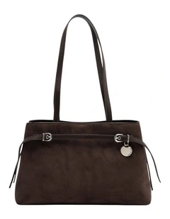 Mocha Amber Suede Tote Bag - Choc