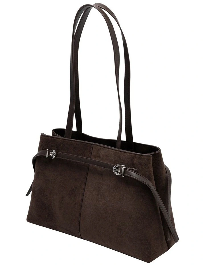 Mocha Amber Suede Tote Bag - Choc image 2