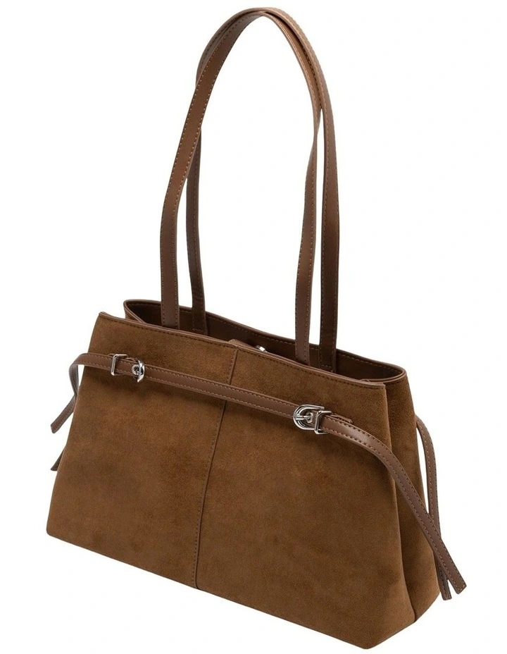 Mocha Amber Suede Tote Bag - Chestnut image 2