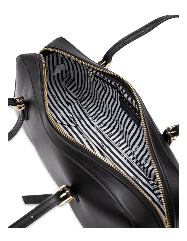 Mocha Lucia Shoulder Bag - Black image 3