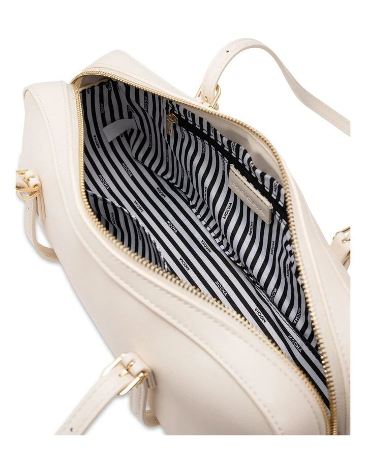 Mocha Lucia Shoulder Bag - Cream image 3