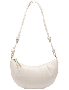 Mocha Selene Shoulder Bag - White