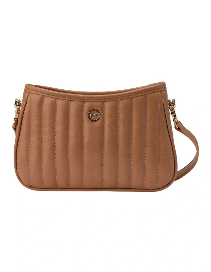 Leona Quilted Shoulder Bag in Brown image 1