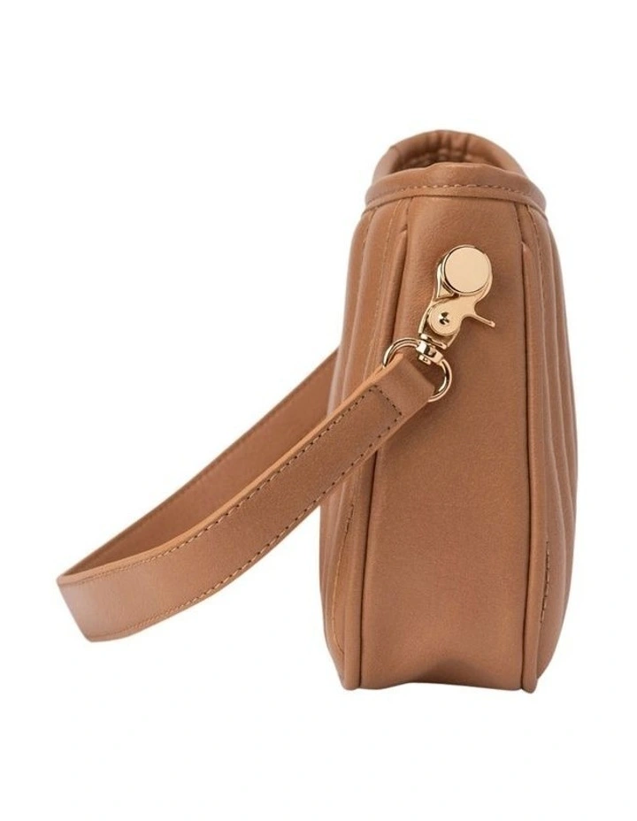 Leona Quilted Shoulder Bag in Brown image 2