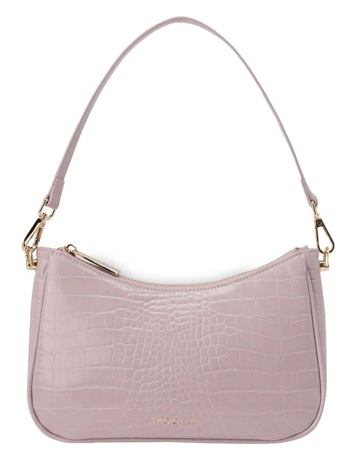 Go To Croc Shoulder Bag in Purple image 1