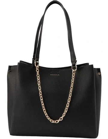 Sienna Stud Tote Bag in Black