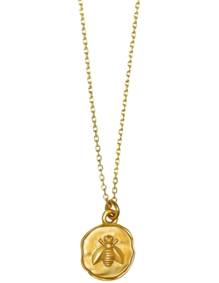 Funky Metal Symbolic Gold Necklace in Gold image 1