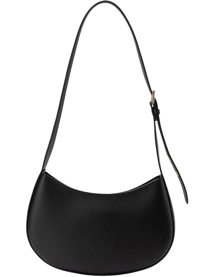 Eliana Leather Shoulder Bag in Black image 1