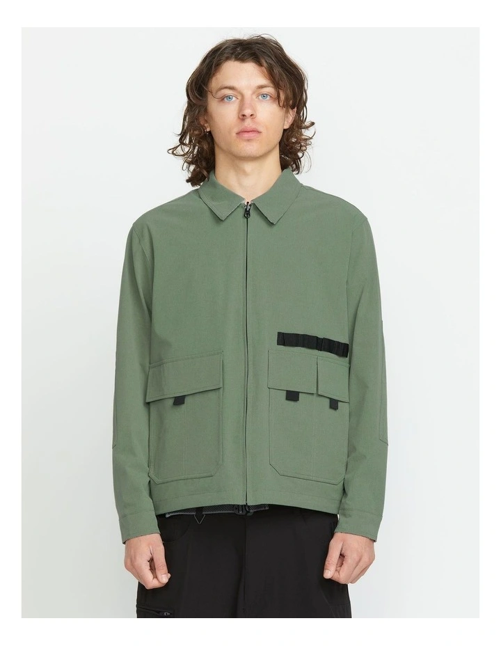 Tokyo True Sense Reversible Coach Jacket in Green image 1