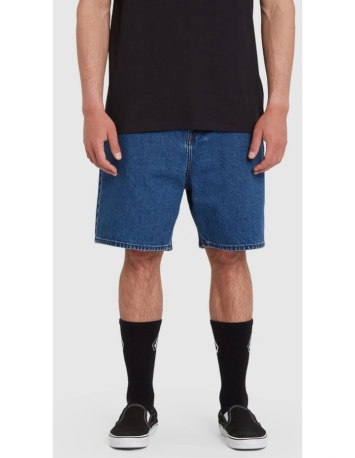 Billow Denim Shorts in Blue image 1