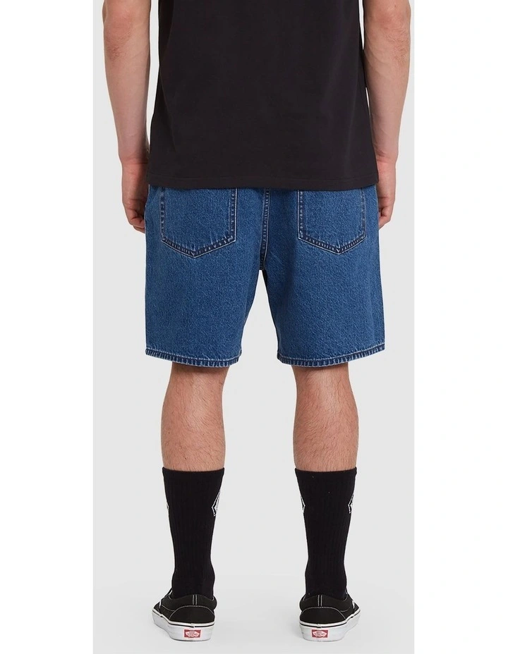 Billow Denim Shorts in Blue image 2