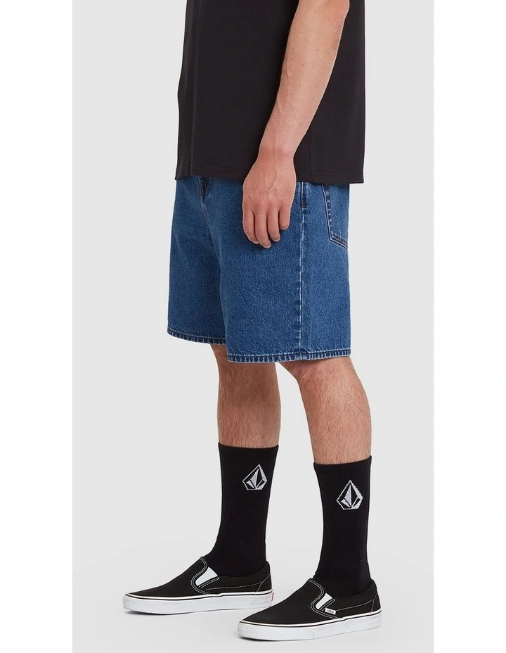 Billow Denim Shorts in Blue image 3