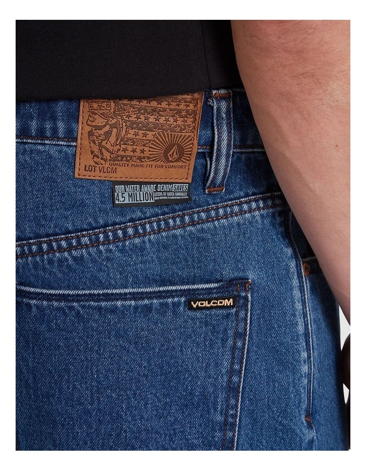 Billow Denim Shorts in Blue image 4