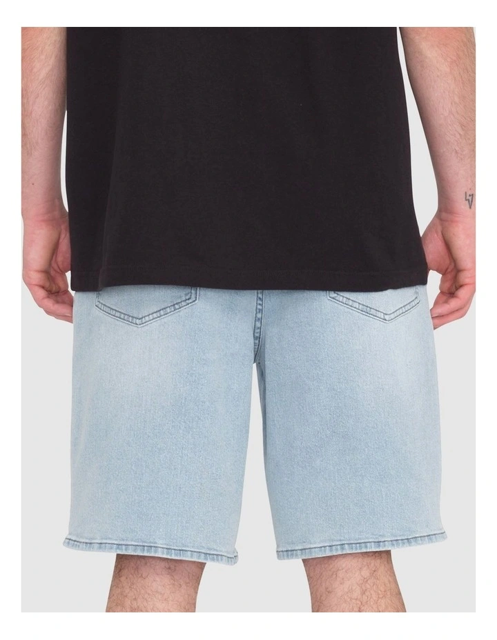 Billow Denim Shorts in Blue image 2