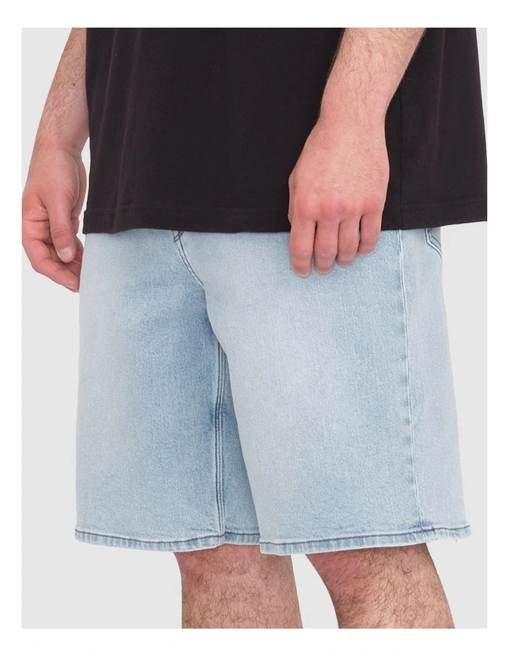 Billow Denim Shorts in Blue image 3